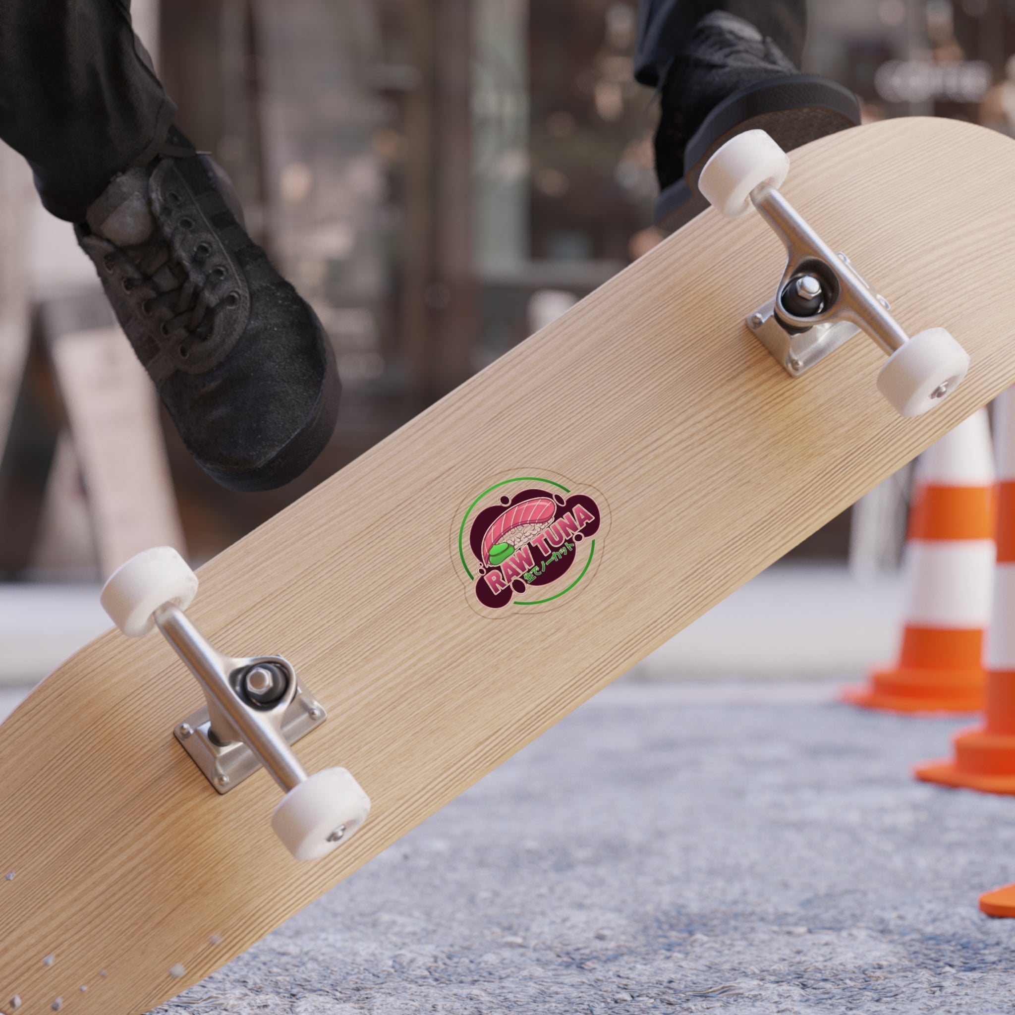 Raw Tuna Sushi Sticker — Die-Cut Transparent Outdoor Sticker